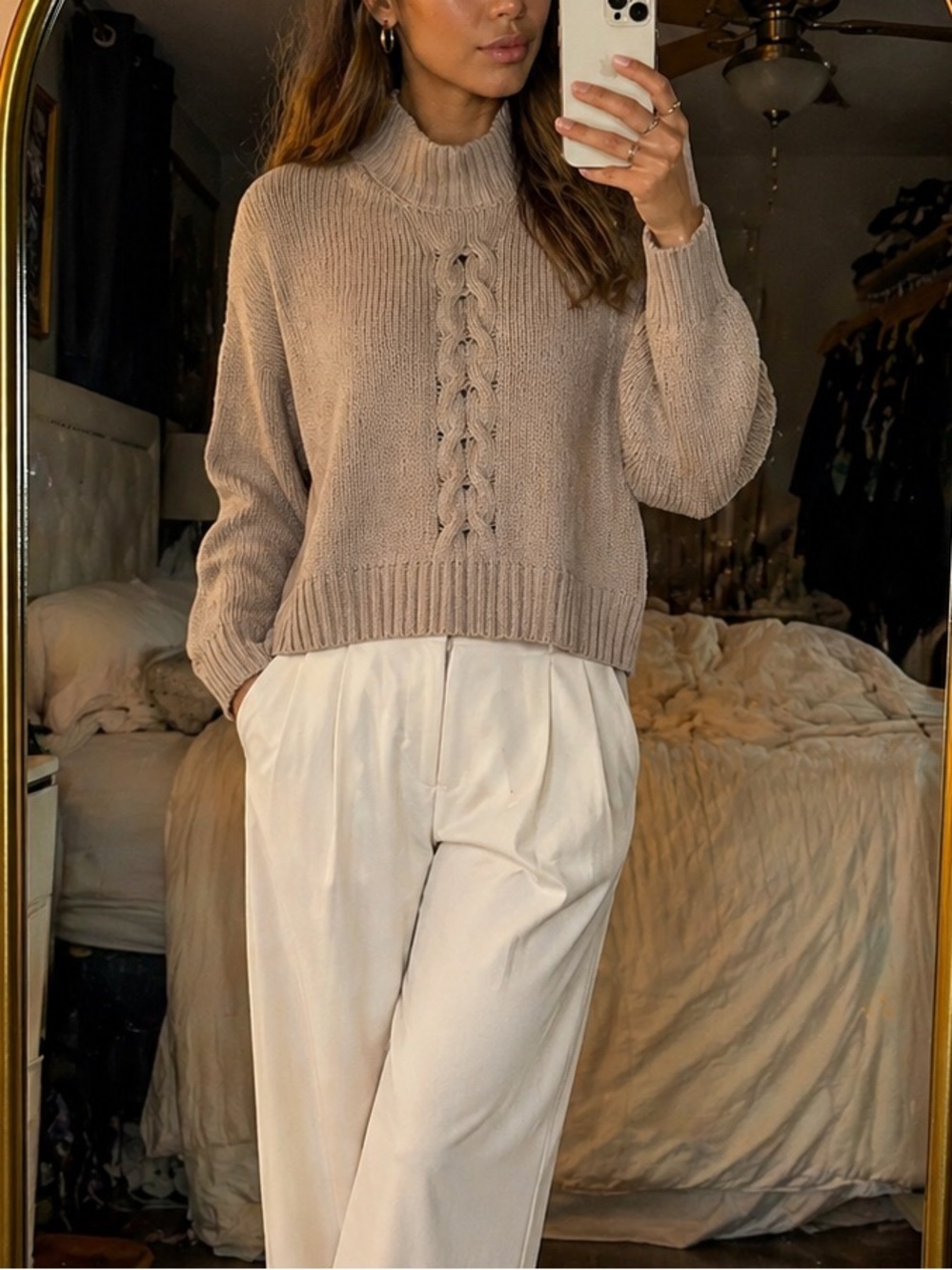 Miami Cowl Neck Sweater - Brown